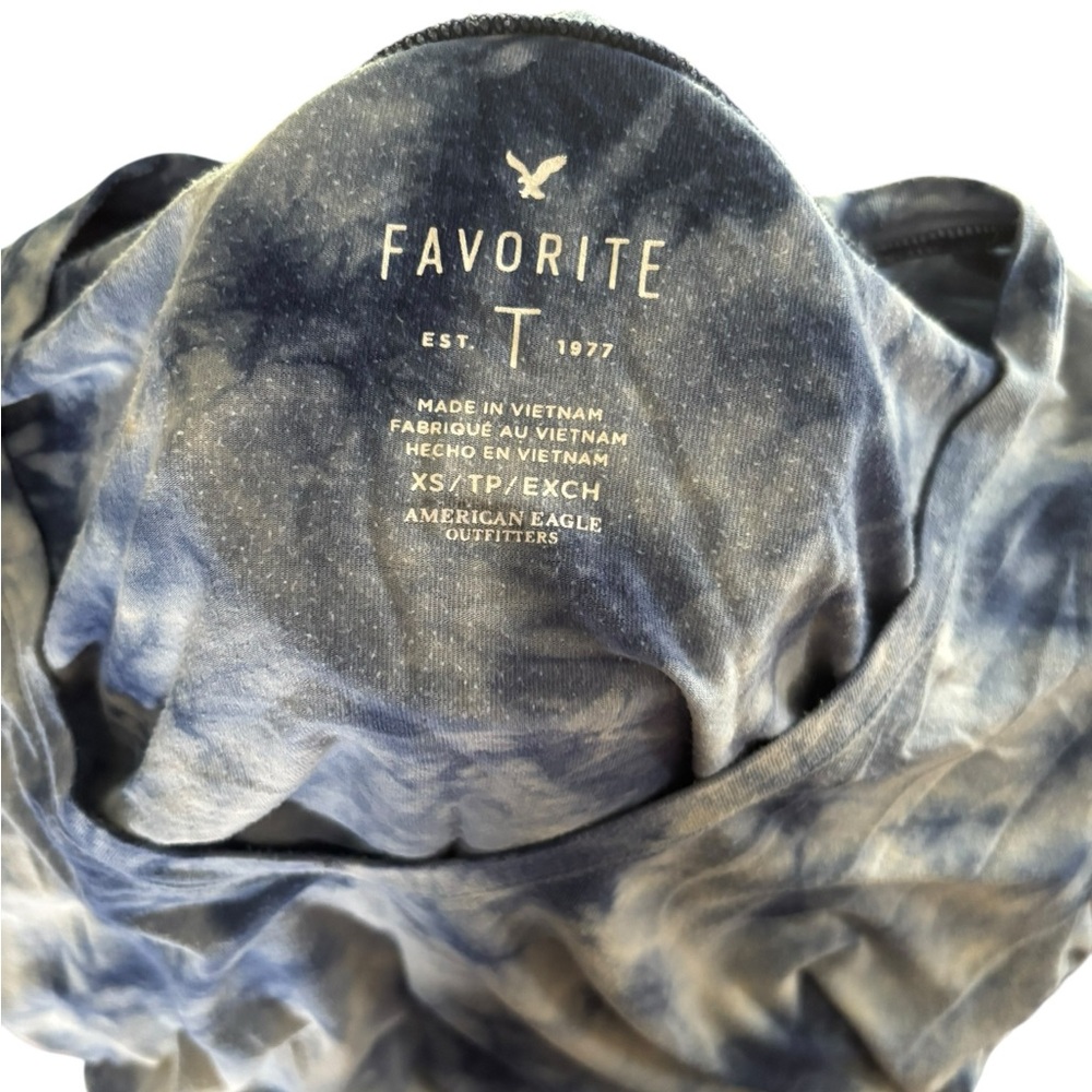 American Eagle Blue Tie-Dye Women's Top Size XS - Picture 8 of 9